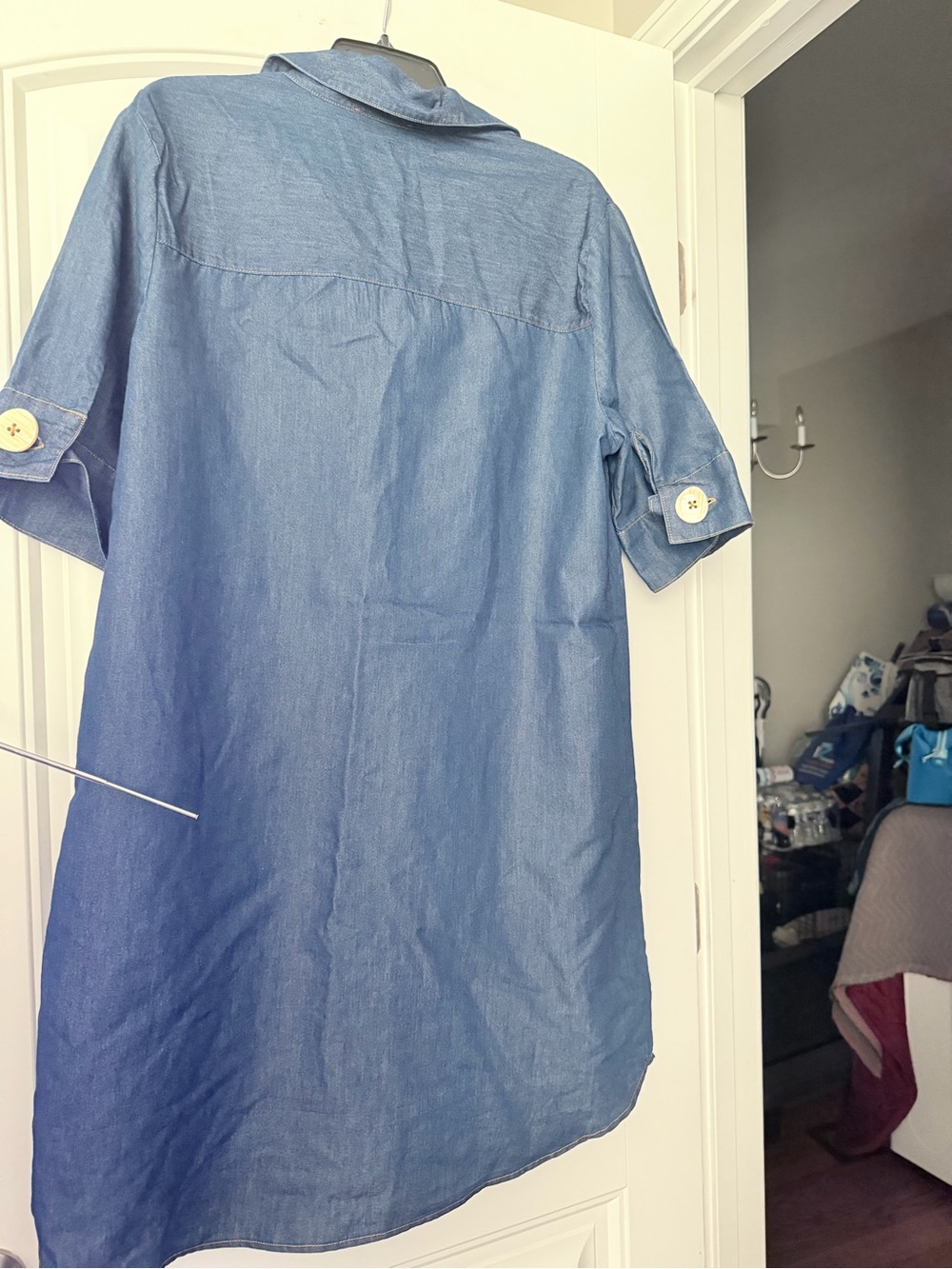 Luxology Navy Button-Front Tunic - Picture 3 of 6